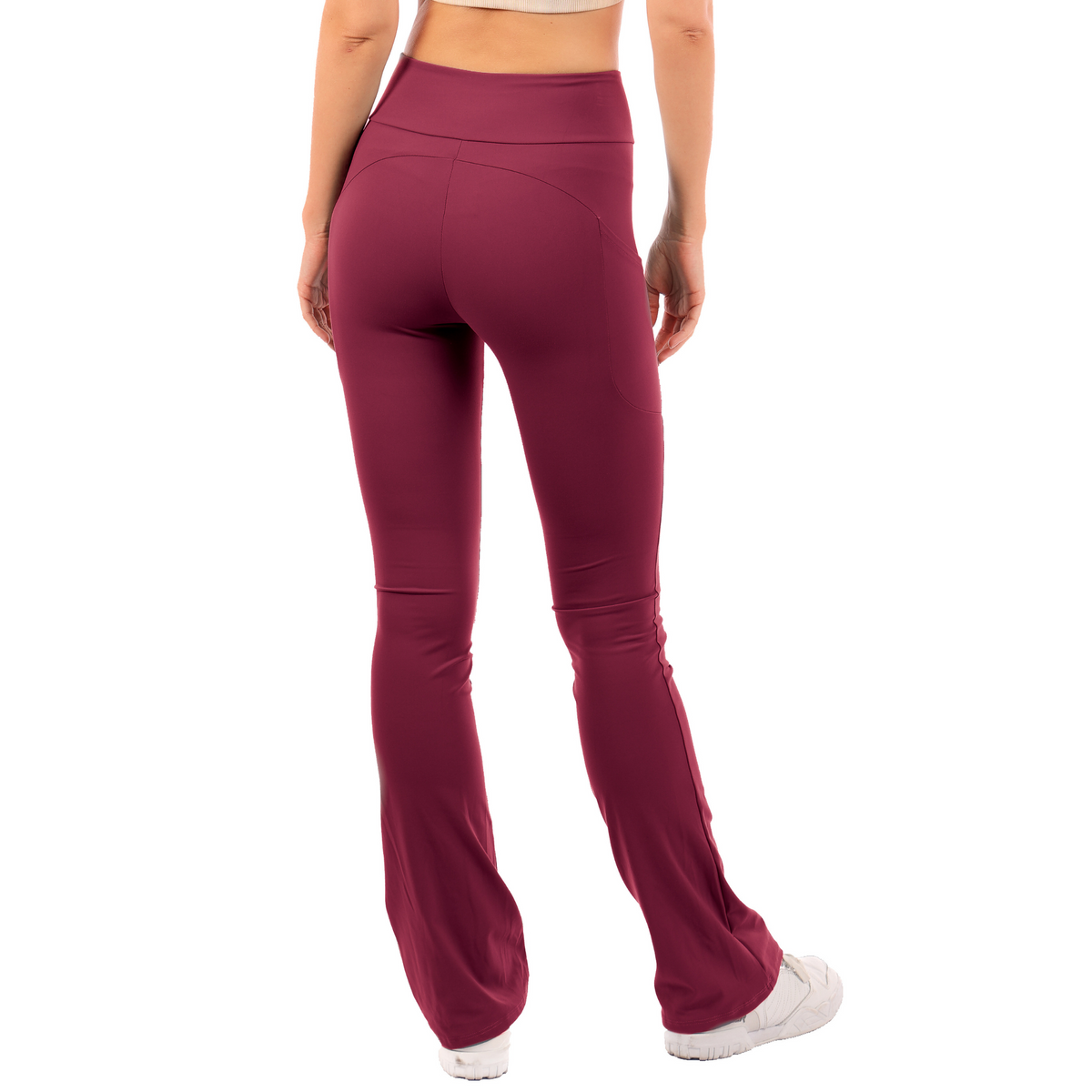 Soft Flare Butter Soft Pants White, Burgundy, Coral Pink, Lavender