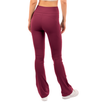 Soft Flare Butter Soft Pants White, Burgundy, Coral Pink, Lavender