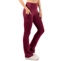 Soft Flare Butter Soft Pants White, Burgundy, Coral Pink, Lavender