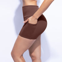 Highwaisted Butter Soft Shorts Black, Brick, Brown, Burgundy