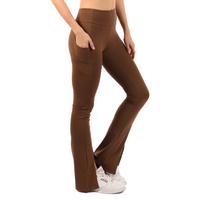 Front Slit hem pants in butter soft fabric Black, Brick, Brown, Burgundy