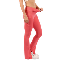 Front Slit High Waisted Butter Soft Pants Lavender, Coral Pink, Sage, Shadow Grey