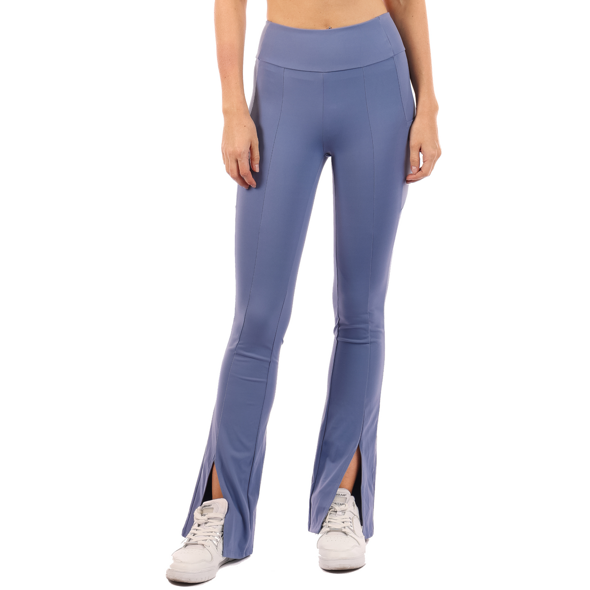 Front Slit Leggings Smoke, Steel Blue, Violet, White