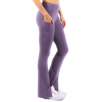 Front Slit Leggings Smoke, Steel Blue, Violet, White