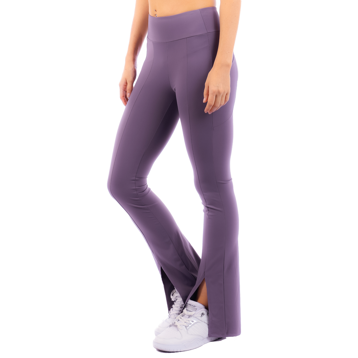 Front Slit Leggings Smoke, Steel Blue, Violet, White