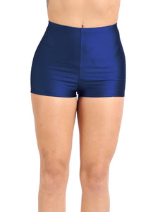 Plus Size Highwaisted Shiny Nylon Hot Shorts