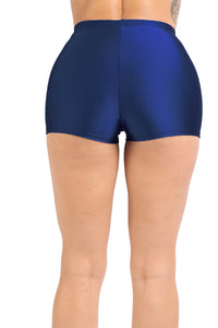 Plus Size Highwaisted Shiny Nylon Hot Shorts