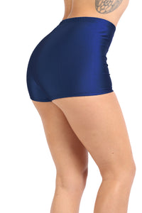 Plus Size Highwaisted Shiny Nylon Hot Shorts